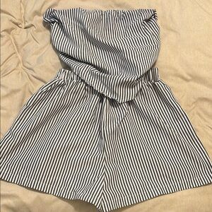Stylish Black and White Striped Set